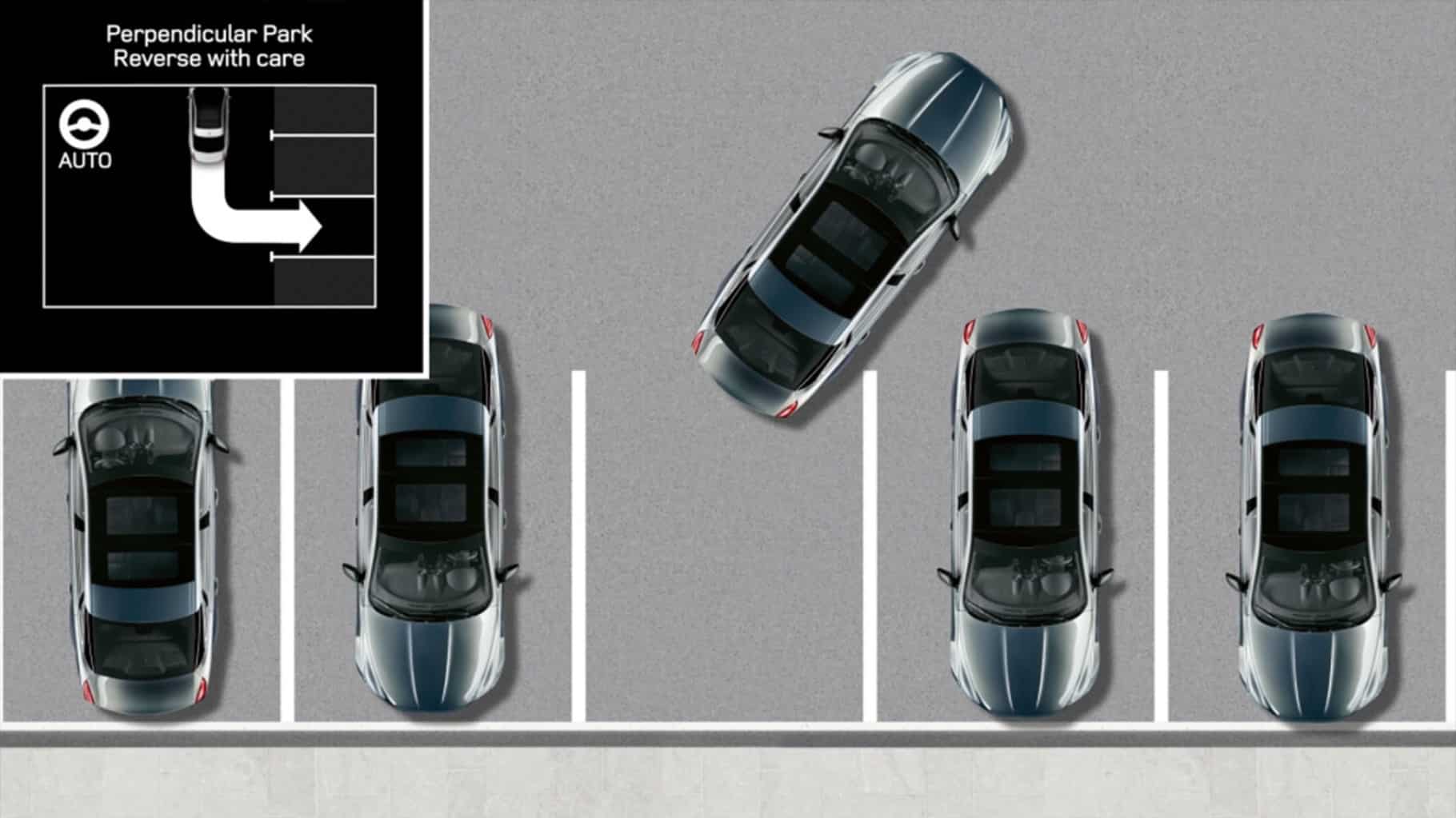 Still frame from InControl Touch Pro: Park Assist information video.
