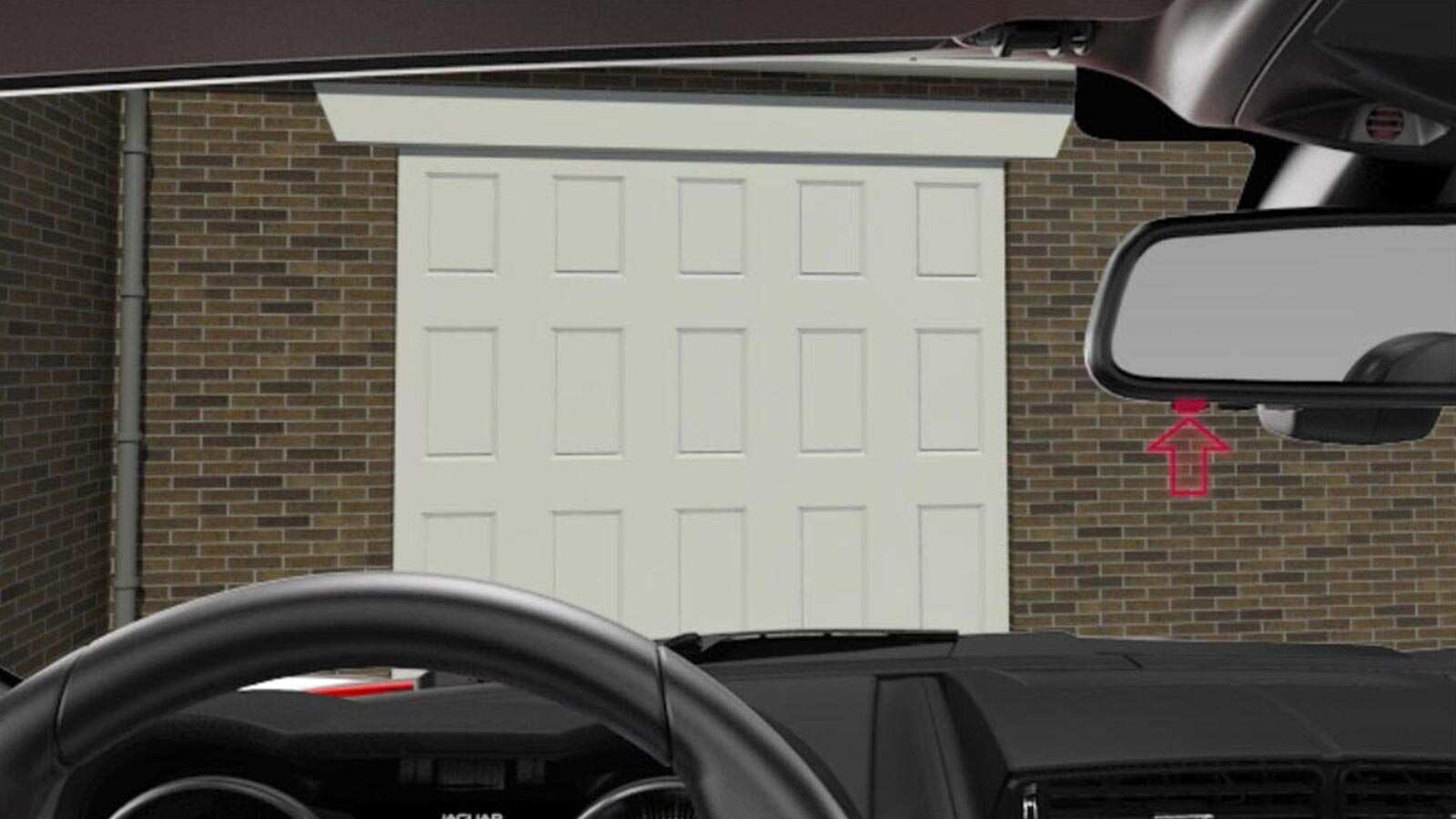 A White Garage Door Being Opened Wirelessly