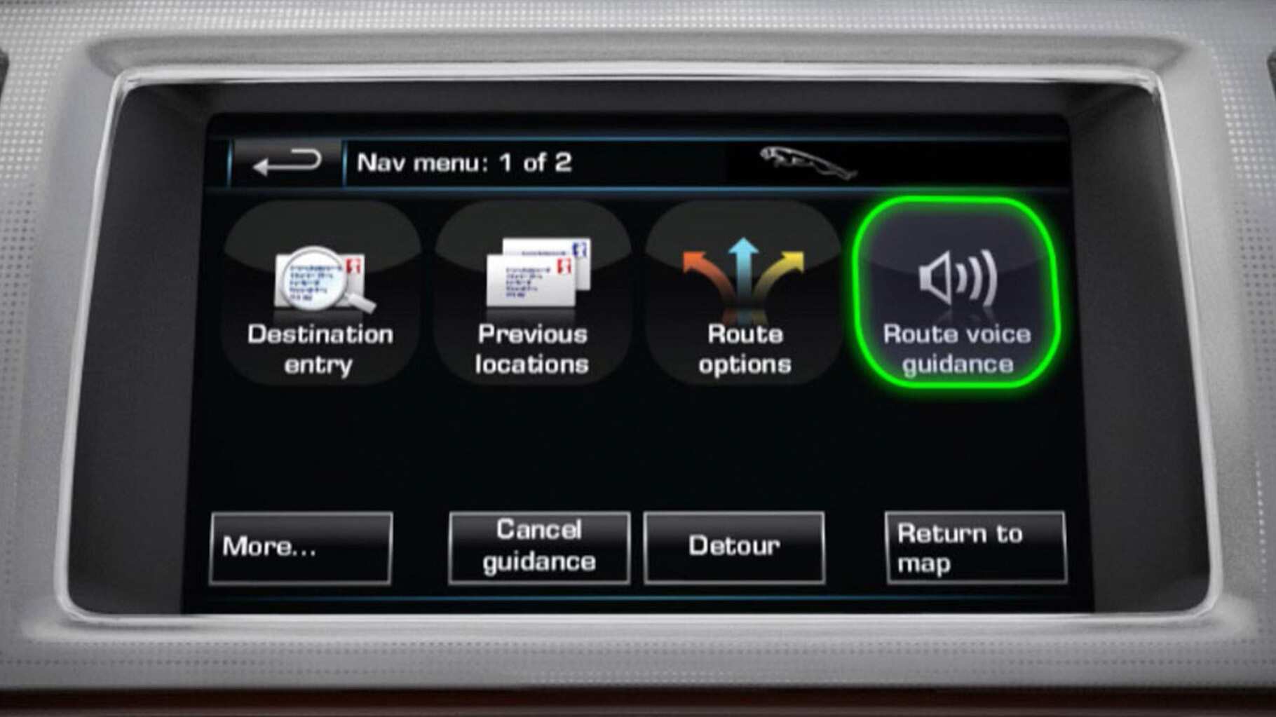 Jaguar XF 2012 Voice Guidance