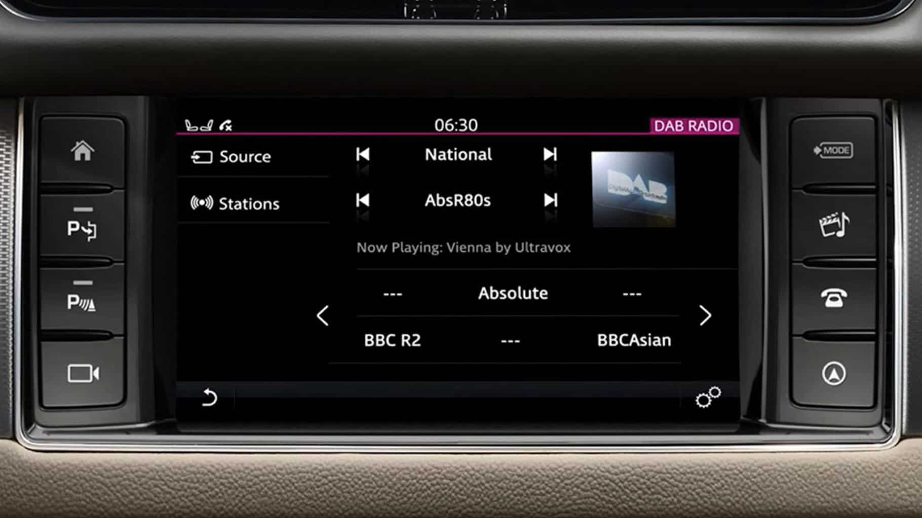 Jaguar Incontrol digital audio broadcasting